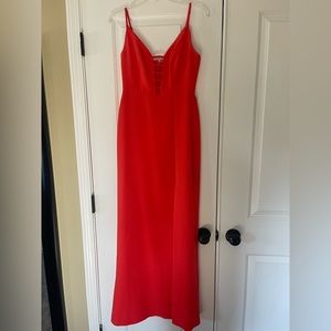 Long bright orange BCBG maxi dress size 2 like new